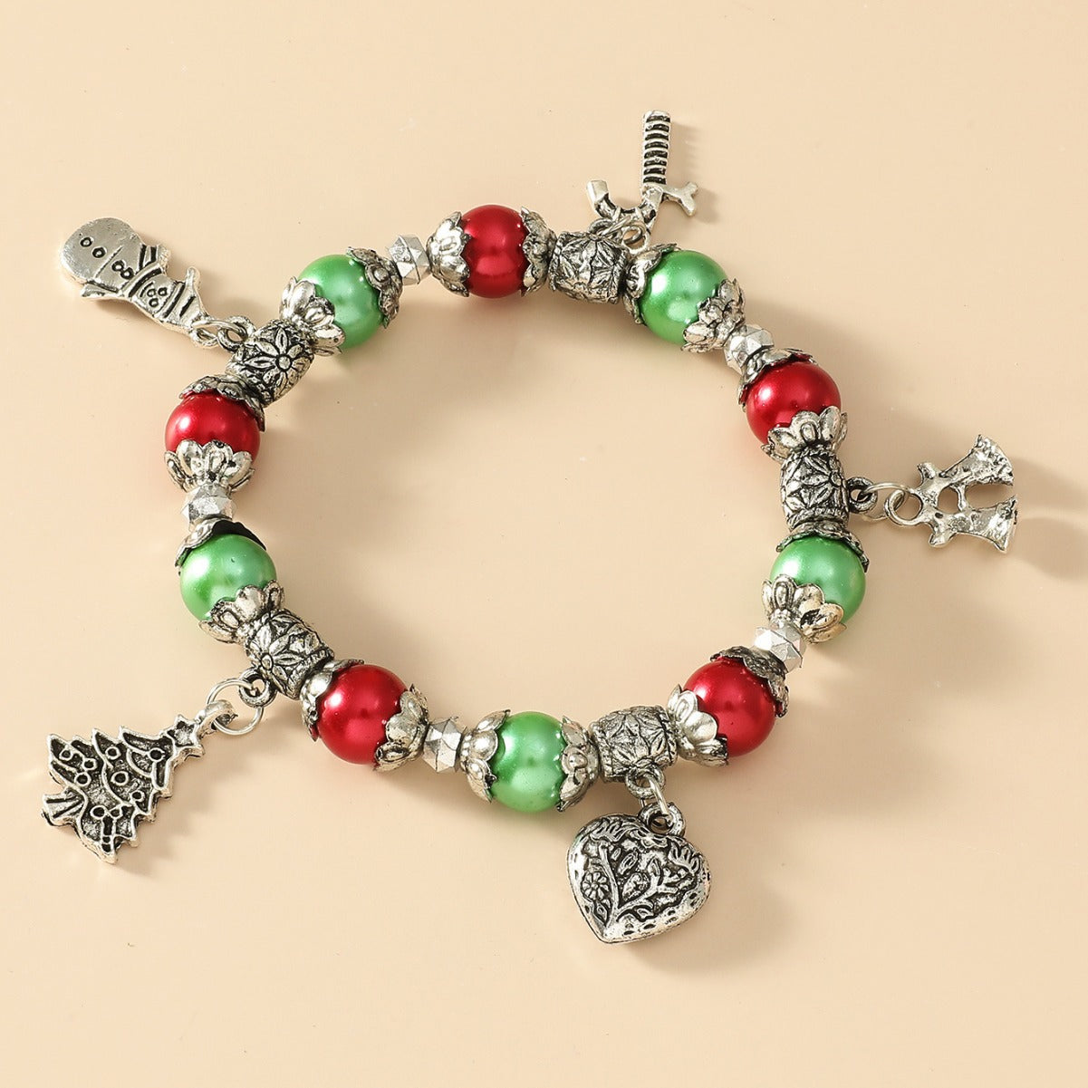 Wholesale Vintage Cute Snowman Christmas Tree Metal Bracelets ACC-BT-MY013