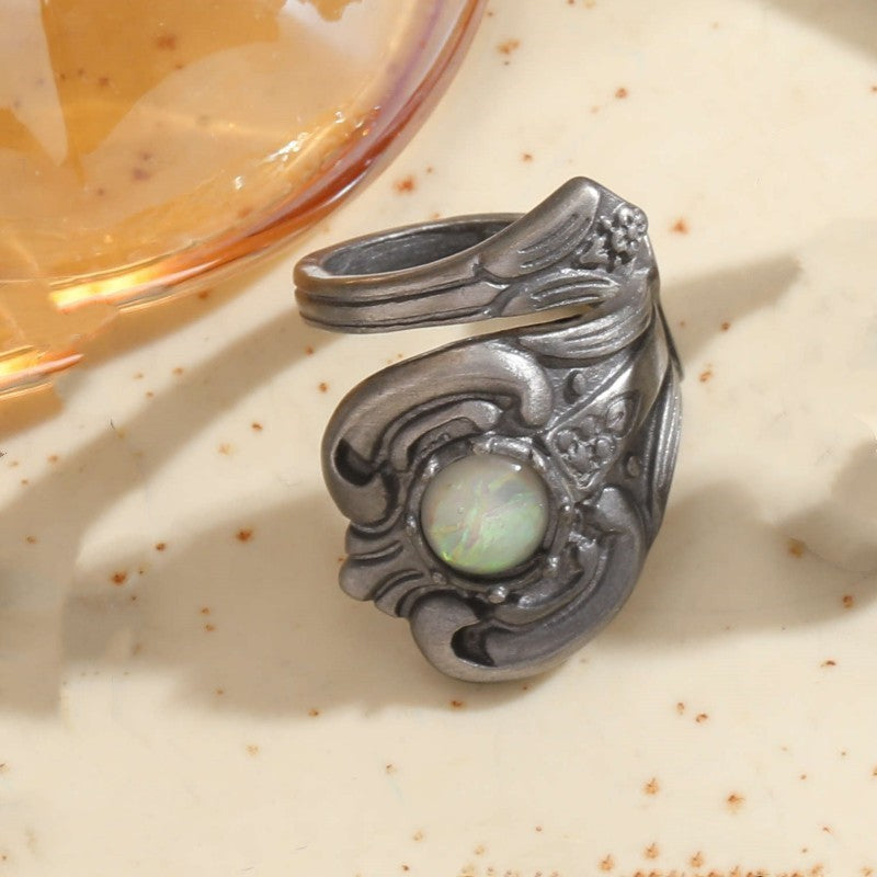 Wholesale Retro Sunflower Ring Zinc Alloy Electroplated Adjustable Open Ring For Boutique Resale