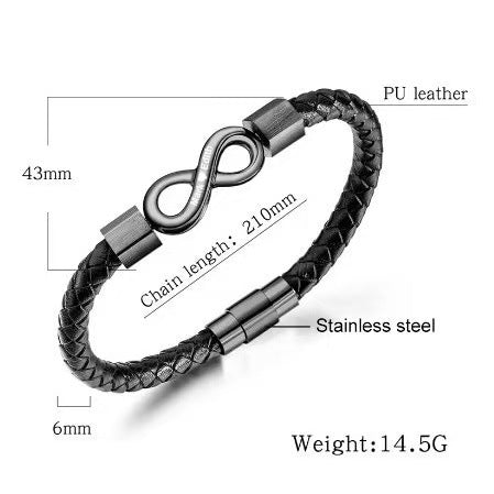 Wholesale Stainless steel  eight-character bracelet