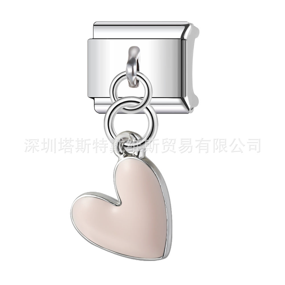 Wholesale Heart-Shaped 9mm Alloy Electroplated Pendant – DIY Bracelet Charm,  Boutique Resale Jewelry Accessory