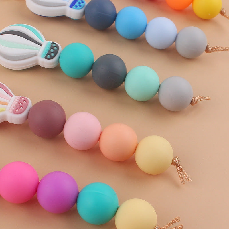 Wholesale Korean Style Pink Silicone Cartoon Hot Air Balloon Keychain Bag Charm Gift