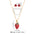 Wholesale  Fruit Series Strawberry Cherry Oil Pendant Stainless Steel Earrings Necklace Jewelry suit