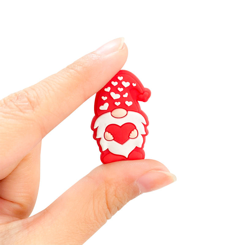 Wholesale 10pcs Valentine's Day Heart Focal Beads DIY Bead Accessories ACC-BDS-WDX131