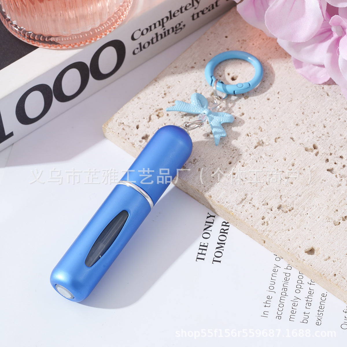 Wholesale 5ml aluminum tube perfume dispenser Keychains