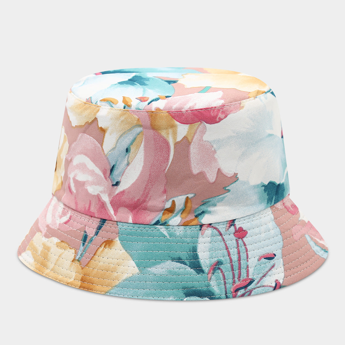 Wholesale Double-Sided Fisherman Hat  Flower Pattern Basin Hat