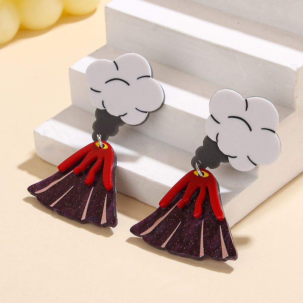 Wholesale  Volcanic  Acrylic Earrings