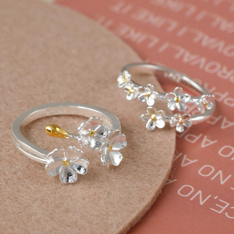 Wholesale Ethereal and Beautiful Iris Flower Court Style Princess RIng