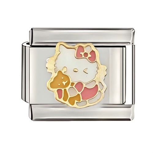 Wholesale Italian Charm Starter Bracelets DIY square Single Section Creative Stainless Steel Composable Bracelet