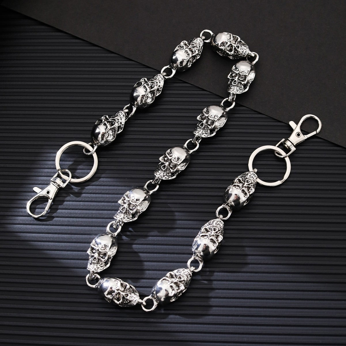 Wholesale Metal Skull Denim Pants Chain Necklaces