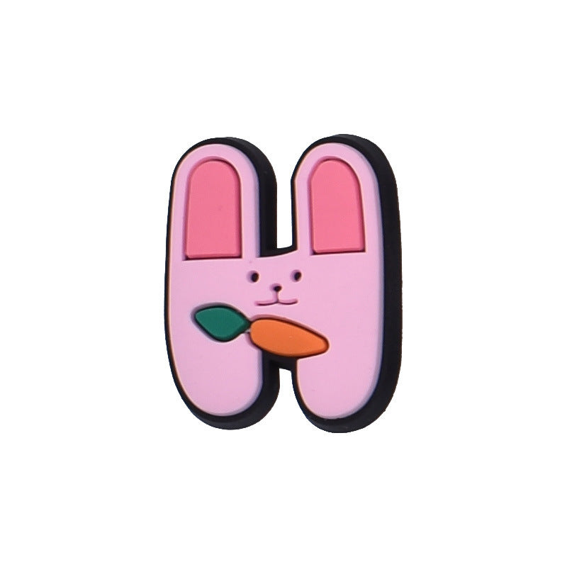 Wholesale Random 100pcs Animal Alphabet Series Shoes Accessories Shoes Charms