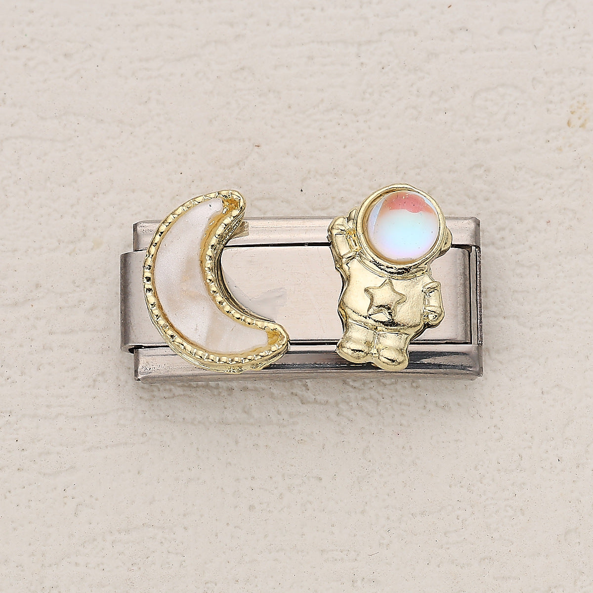 Wholesale 10pcs Italian Charm Bracelet 9mm DIY Splicing Pearl Series Stainless Steel Composable Bracelet