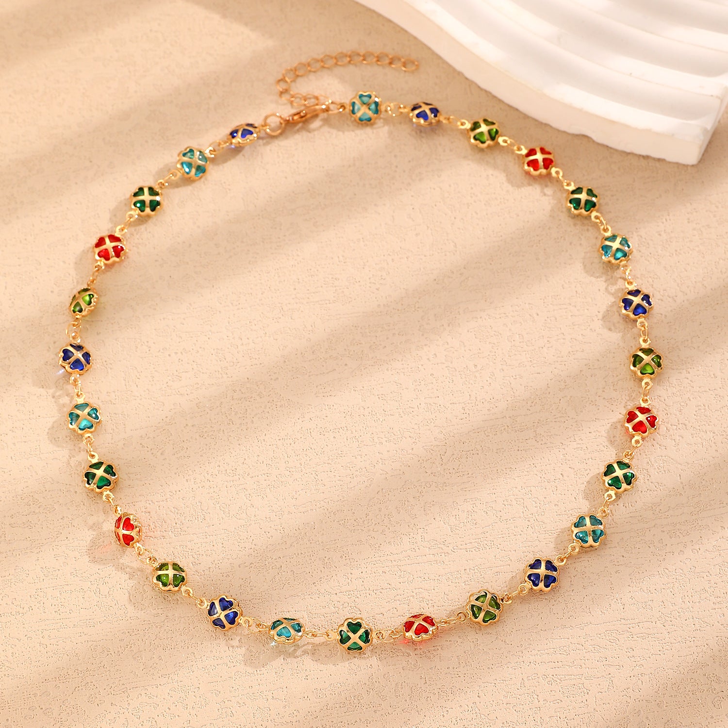 Wholesale  Color Love Bracelet Necklace Personalized Alloy Heart-shaped Dopamine Bracelet