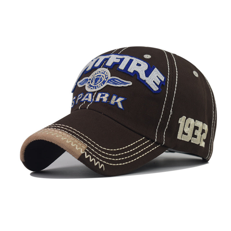 Wholesale cotton  big letter embroidered baseball cap