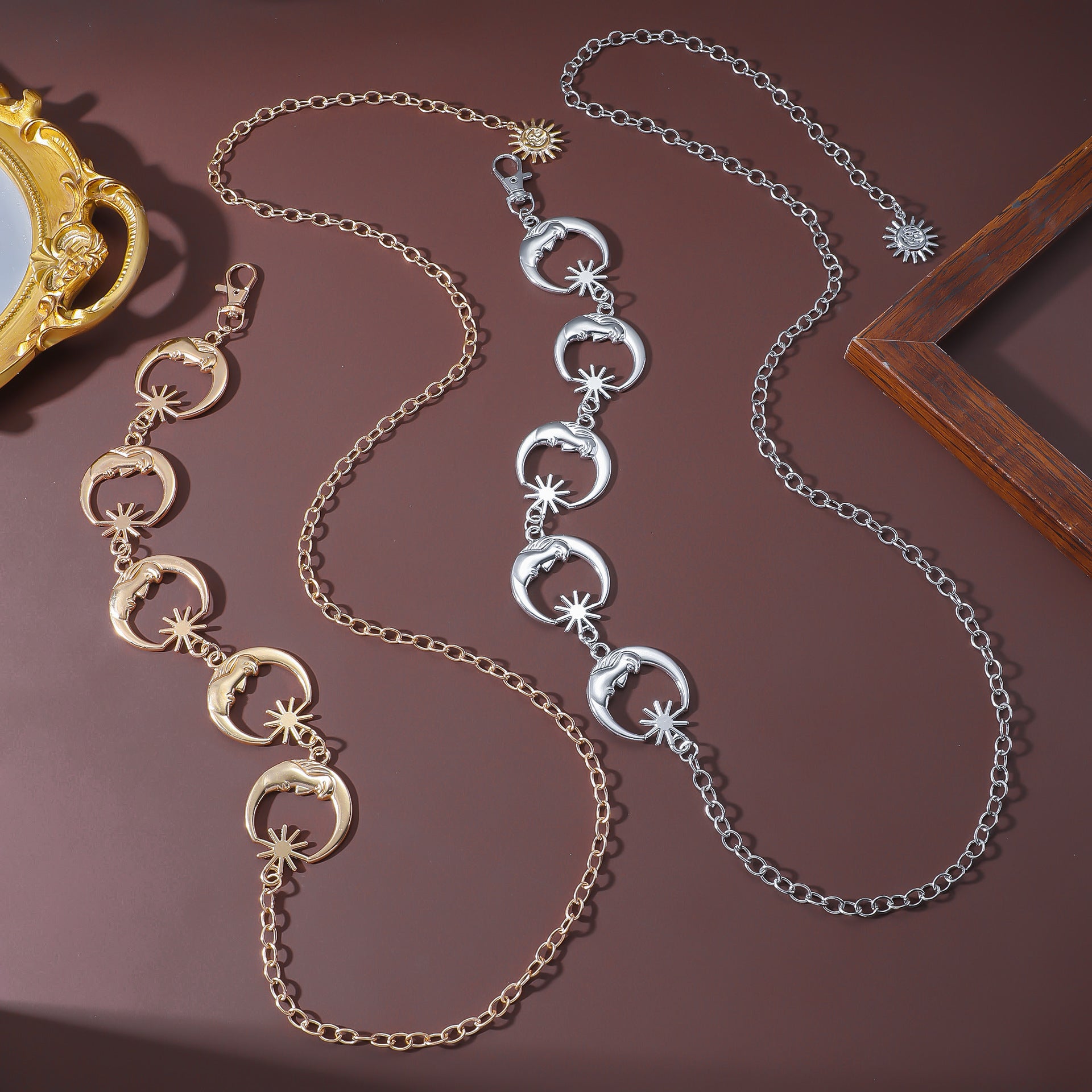 Wholesale Moon Vintage Metal Star Body Jewelry