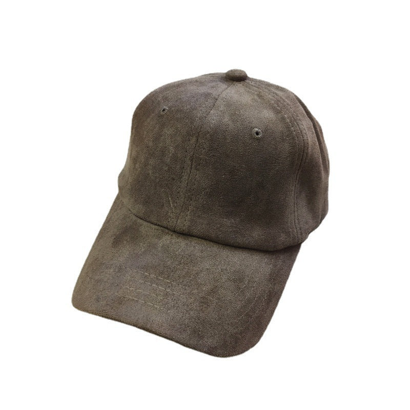 Wholesale  deerskin velvet baseball cap  retro  color outdoor travel sun hat