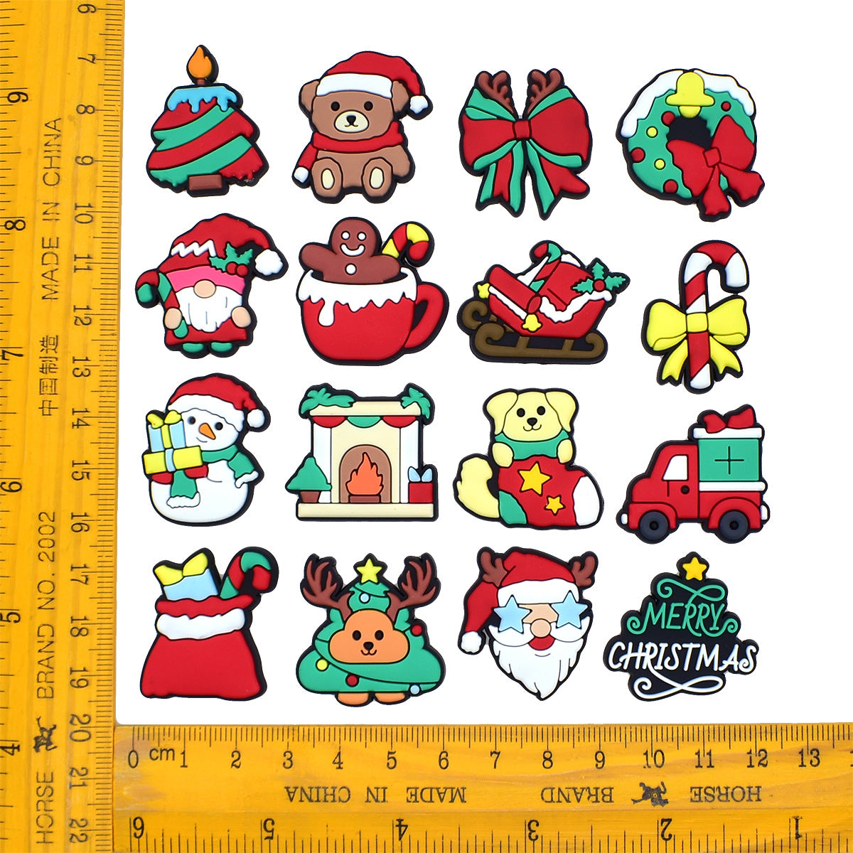 Wholesale   Random 100pcs Christmas  PVC Soft Rubber Shoe Buckle Decoration