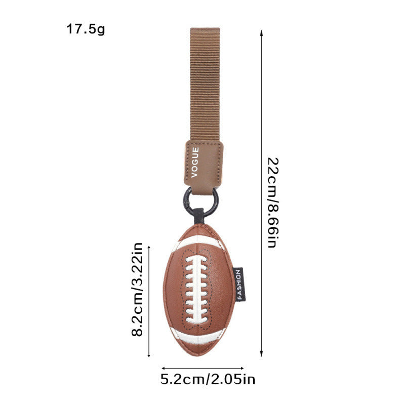 Wholesale Trendy Sports Ball Leather Bag Charm Keychain For Women S Handbag Decoration Everyday Gift