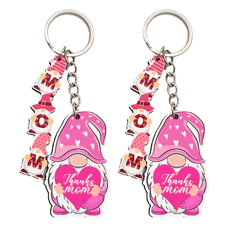 Wholesale Mother's Day Pink MOM Keychain ACC-KC-TuoYi007