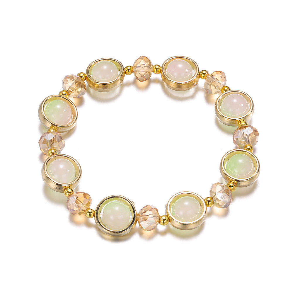 Wholesale Children S Blue And White Gradient Glass Bracelet Fashion Accessory For Everyday Wear