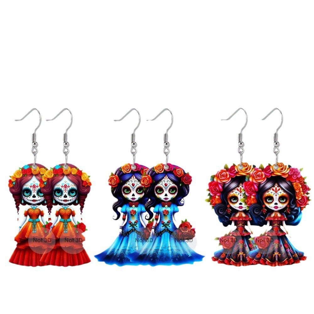 Wholesale Acrylic Ghost Bride Earrings