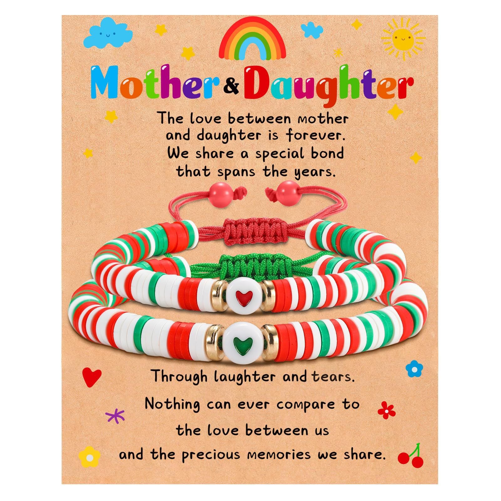 Wholesale Parent-child Gift Single Loop Braided Adjustable Soft Clay Slice Bracelet ACC-BT-FenRui003