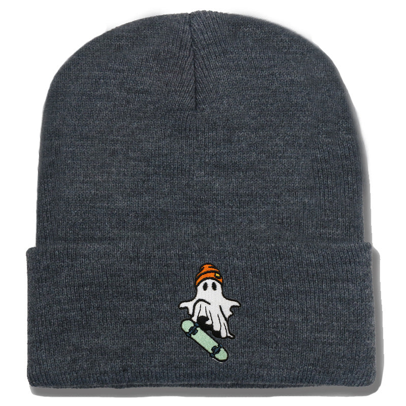 Wholesale Skateboarding Devil Embroidered Knitted Hat