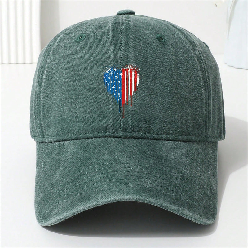 Wholesale Love Printing Baseball Hat Independence Day Flag Cap