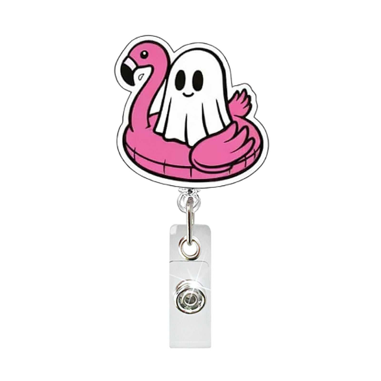 Wholesale Summer Holiday Ghost Skull Retractable Badge Reel,  Fashion Accessory for Everyday Use