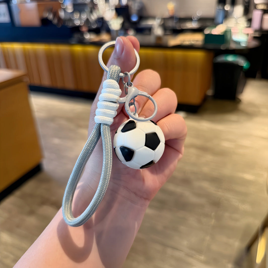Wholesale Cartoon Sports Ball Keychains PVC Basketball Football Bag Charm for Boys
