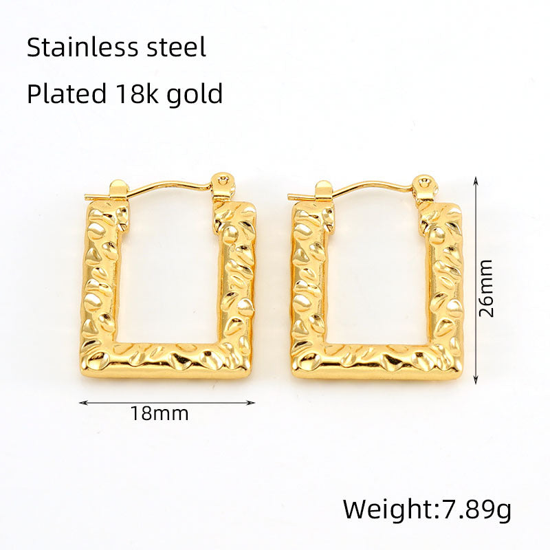 Wholesale Stainless Steel earrings  electroplating 18K  earrings