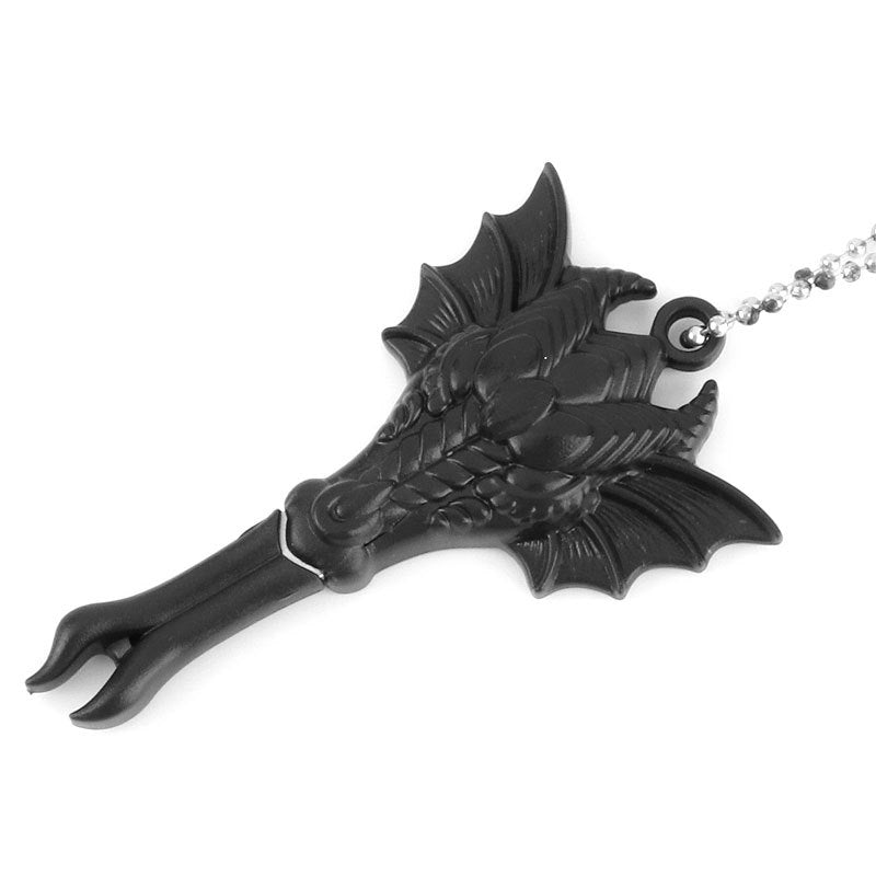 Wholesale Skull Cross Stainless Steel Key Express Unboxing Tool Necklace