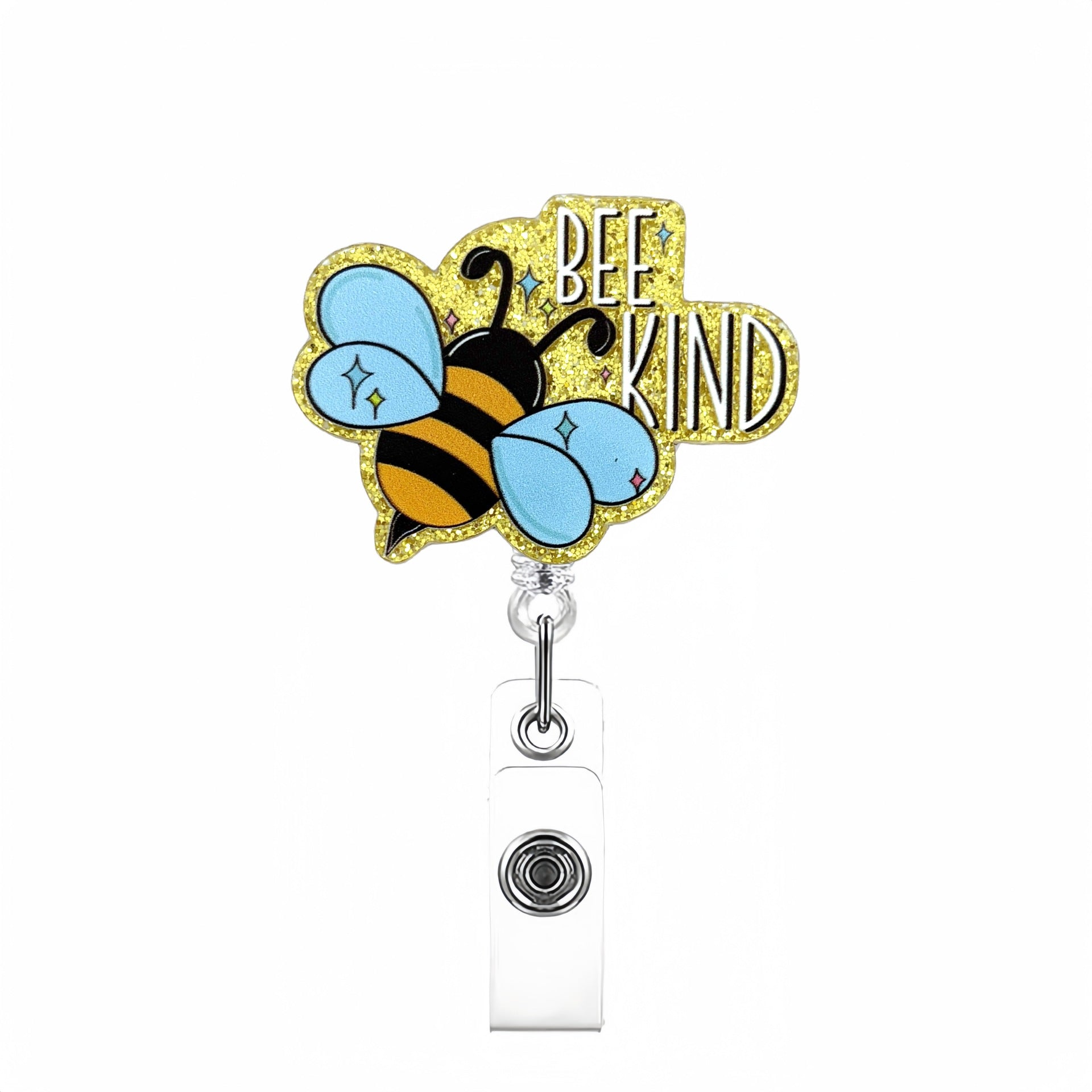 Thème animal en gros acrylique rétractable enroule des badges de trousseau rétractable