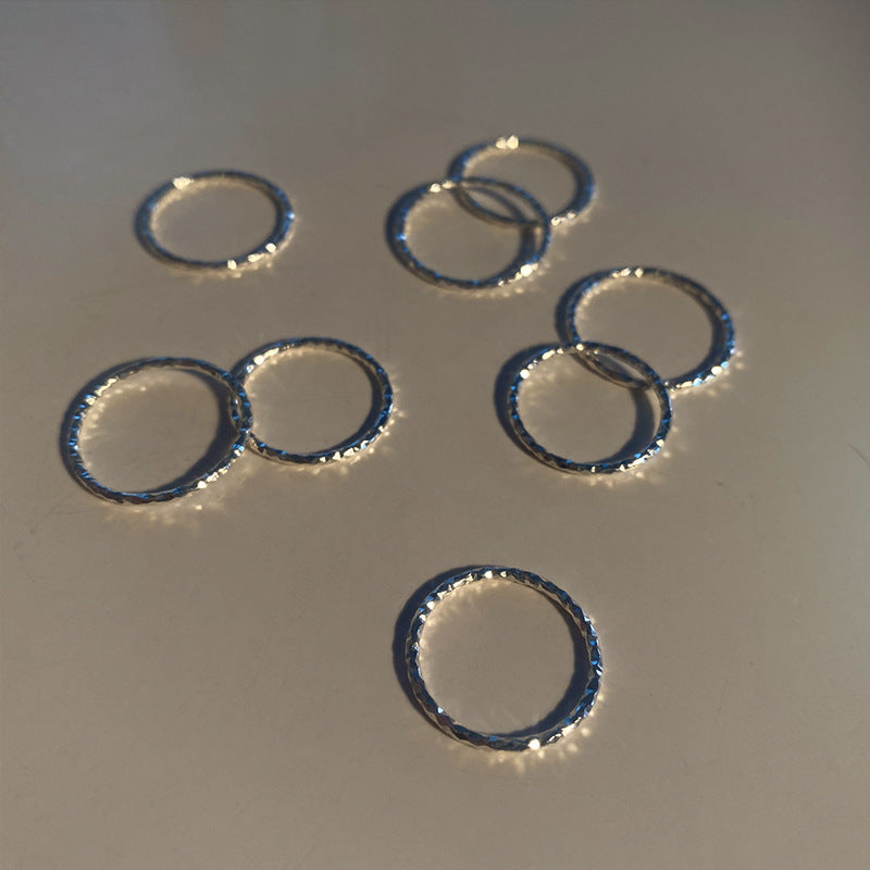 Wholesale shiny s925 sterling silver plain rings