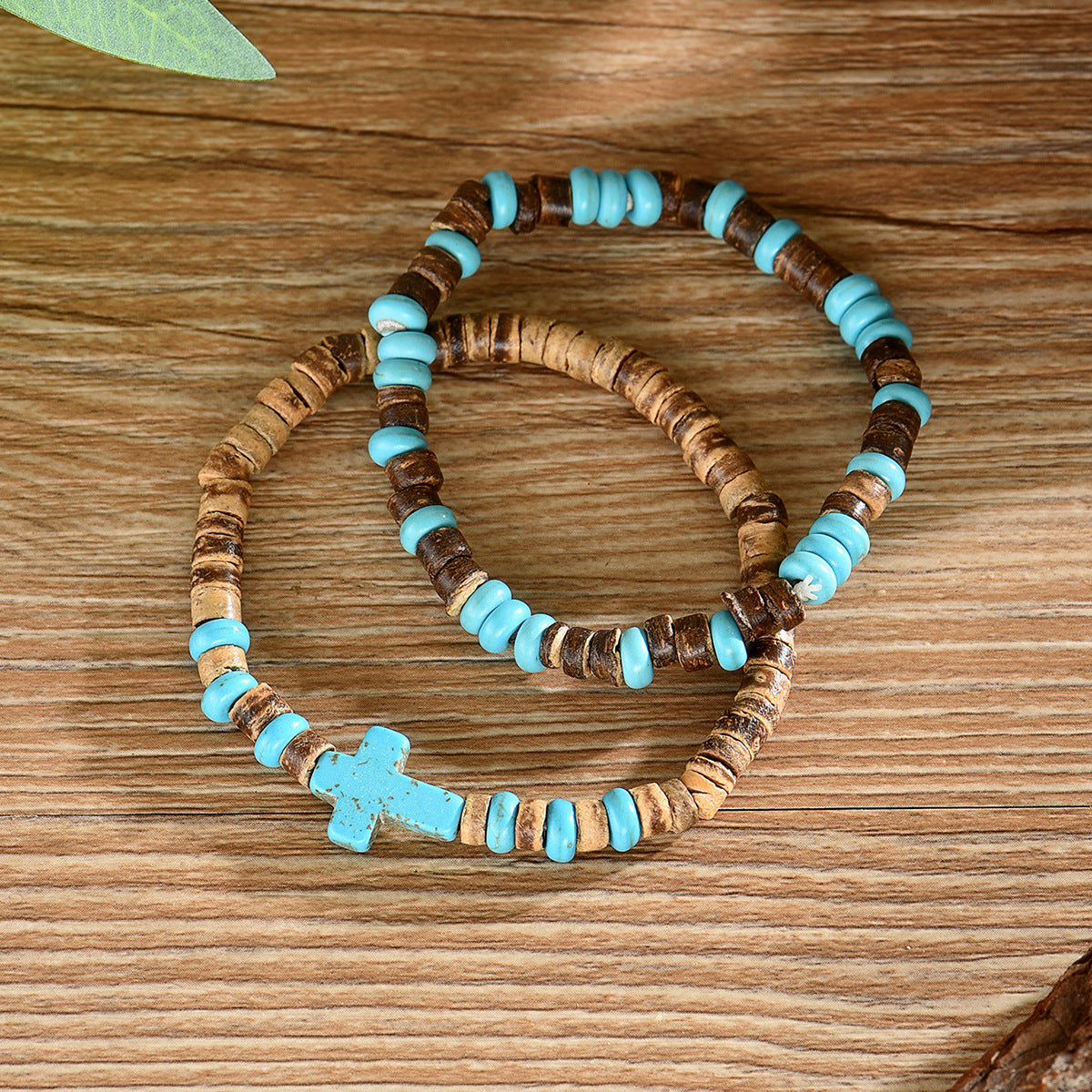 Wholesale Bohemian Turquoise Bead Bracelet Elastic Travel Souvenir Jewelry Accessory