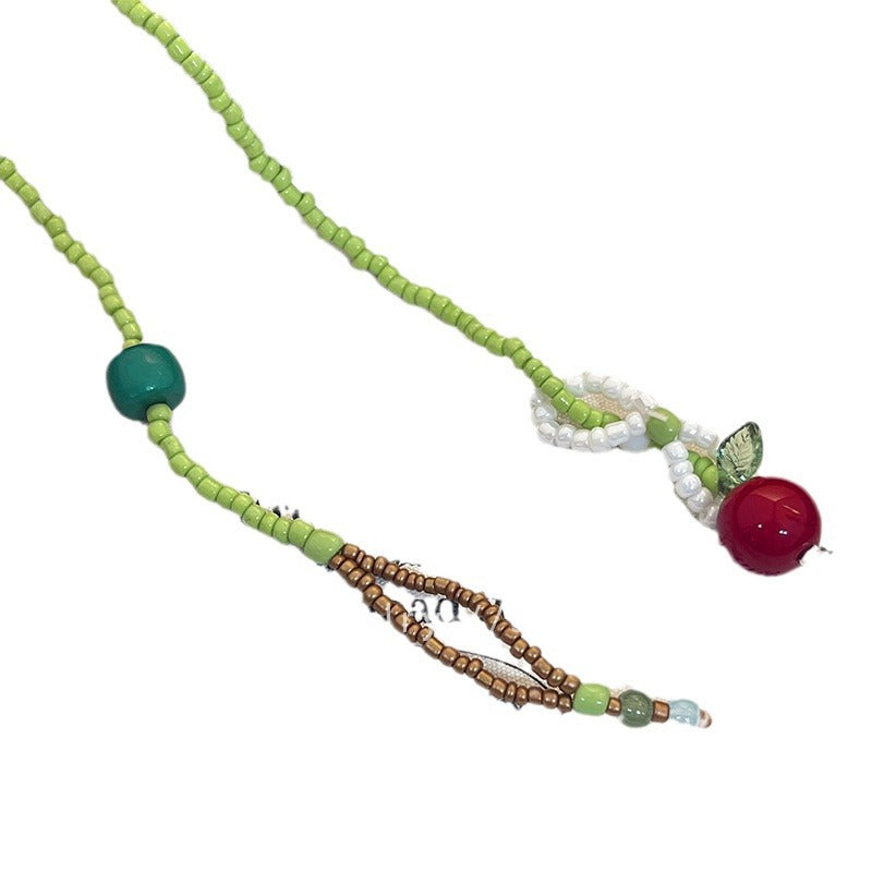 Wholesale  Apple Beaded Necklace  Collarbone Chain