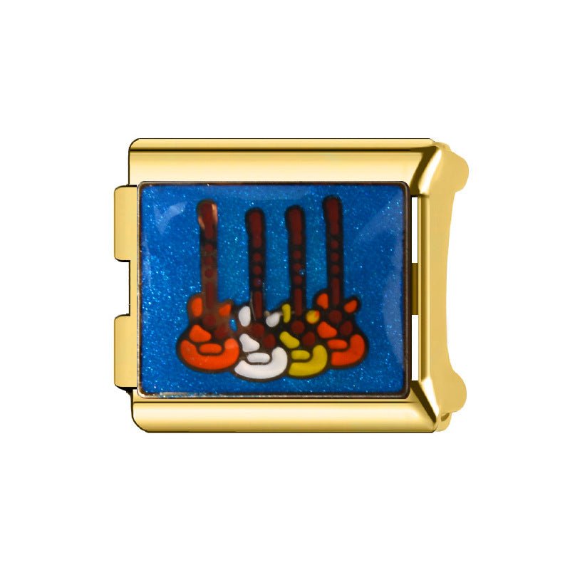 Wholesale Italian Charm Bracelet 9mm DIY Splicing Cartoon Cute Stainless Steel Composable Bracelet