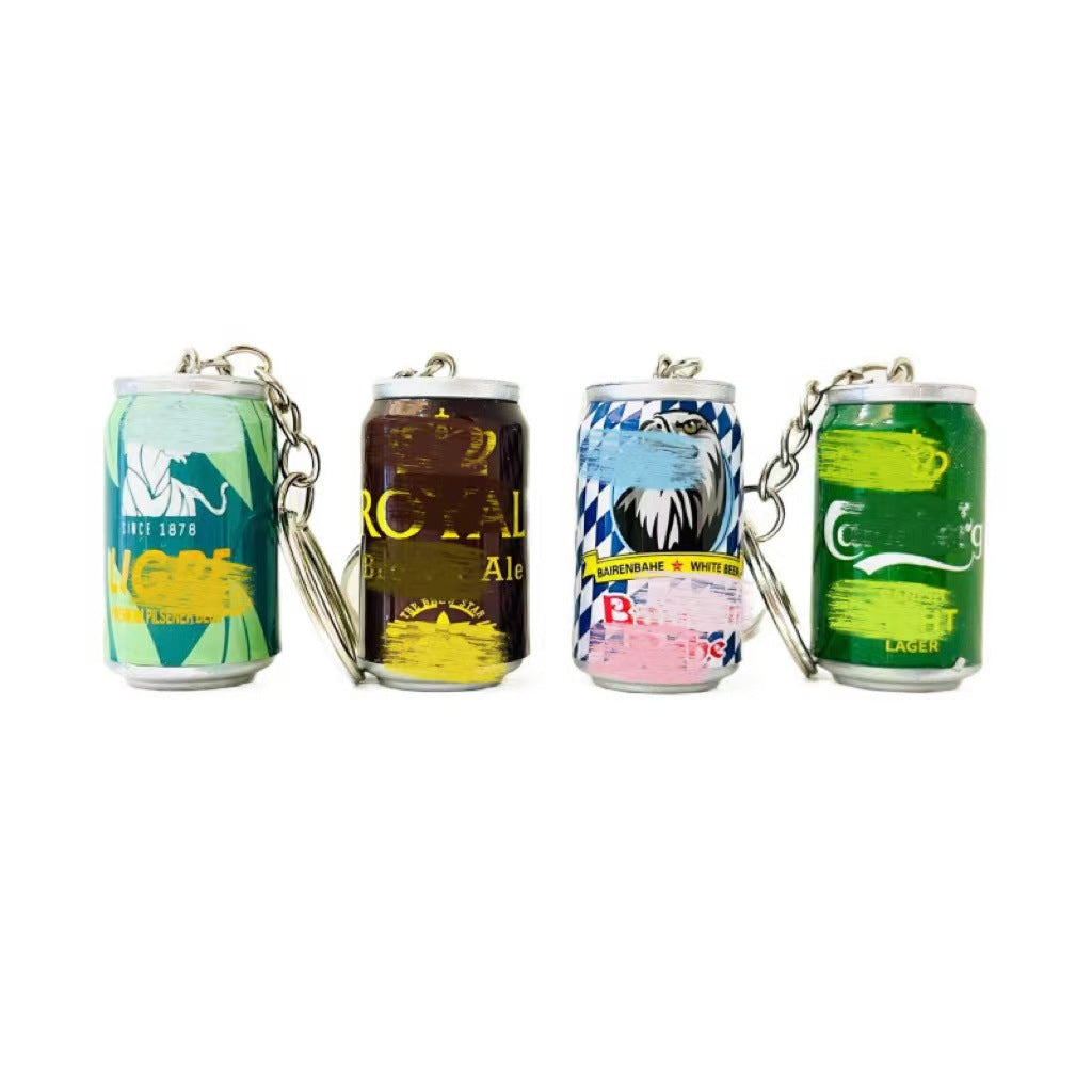 Wholesale  mini beverage bottle can keychain