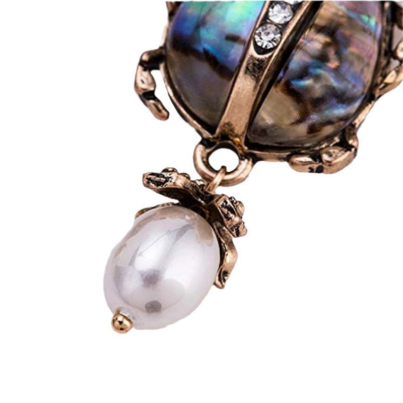 Wholesale  Exaggerated Shell Insect Beetle Earrings