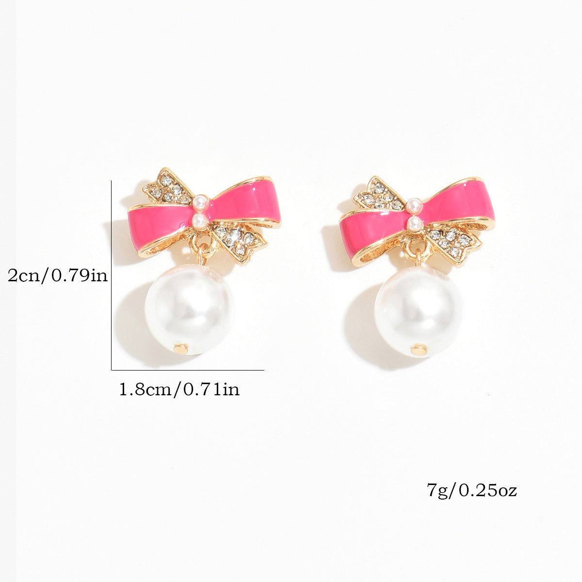 Wholesale  Bow Drop Oil Earrings
