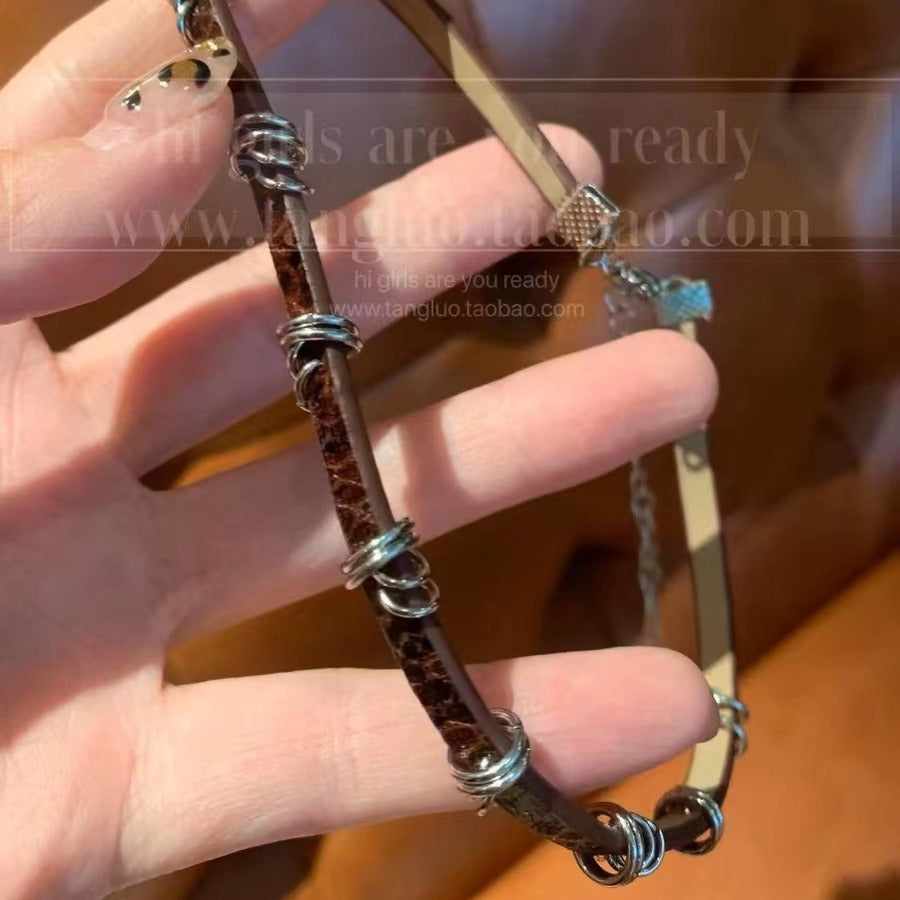 Wholesale Punk Leather Choker Necklace