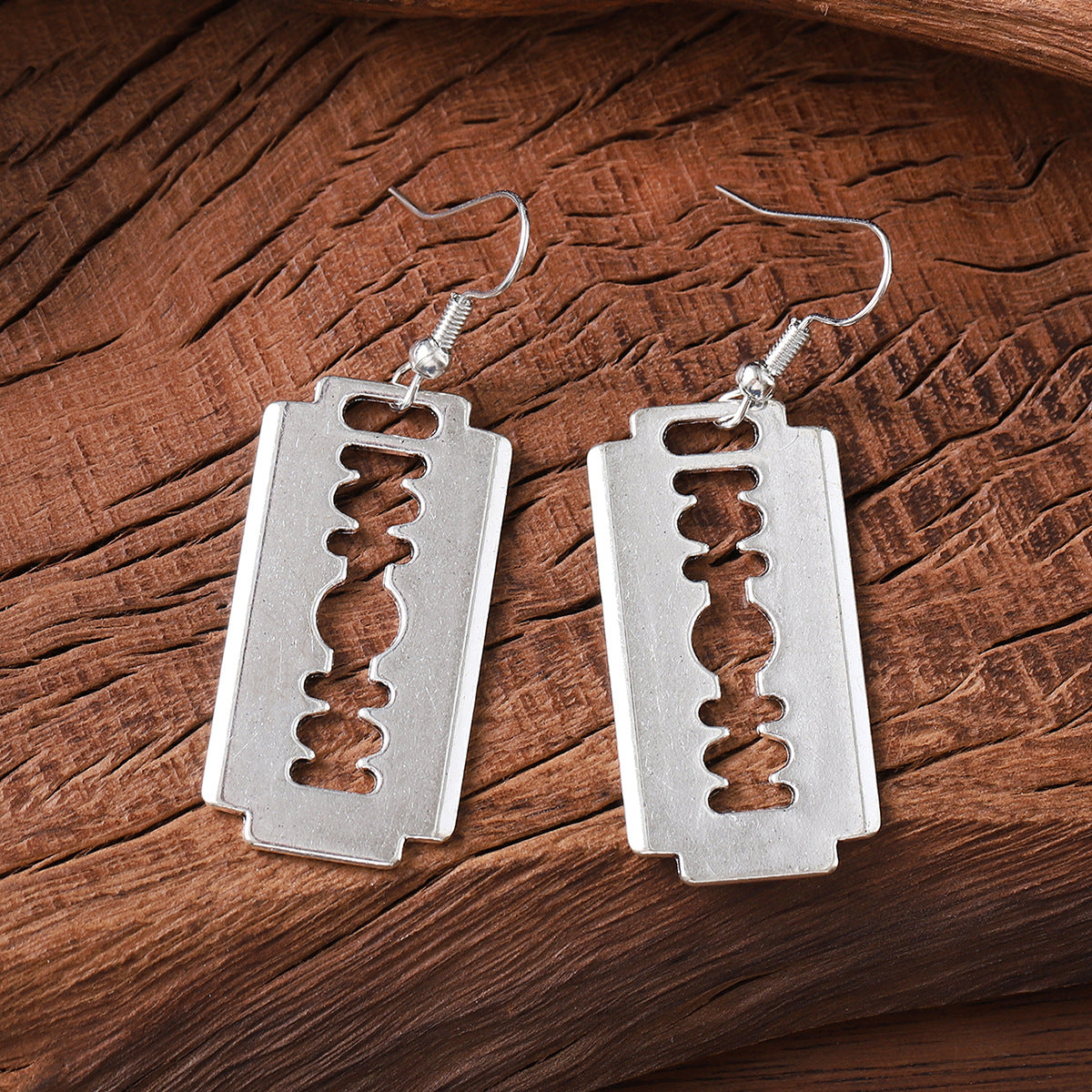 Wholesale Blade Pendant Earrings Punk Hip Hop Style Trendy Zinc Alloy Jewelry Accessory For Boutique Resale