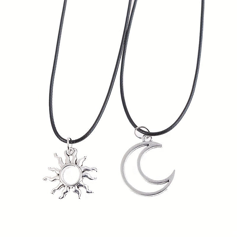 Wholesale Sun and Moon Couple Design Necklace Clavicle Chain Choker Necklace ACC-NE-JiuS010