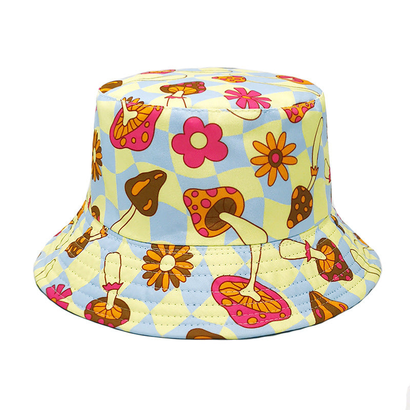 Wholesale Colorful Mushroom Pattern Bucket Hat ACC-HT-ShunMa003