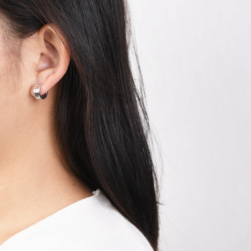 Wholesale S925 Silver Letter Cross Earrings