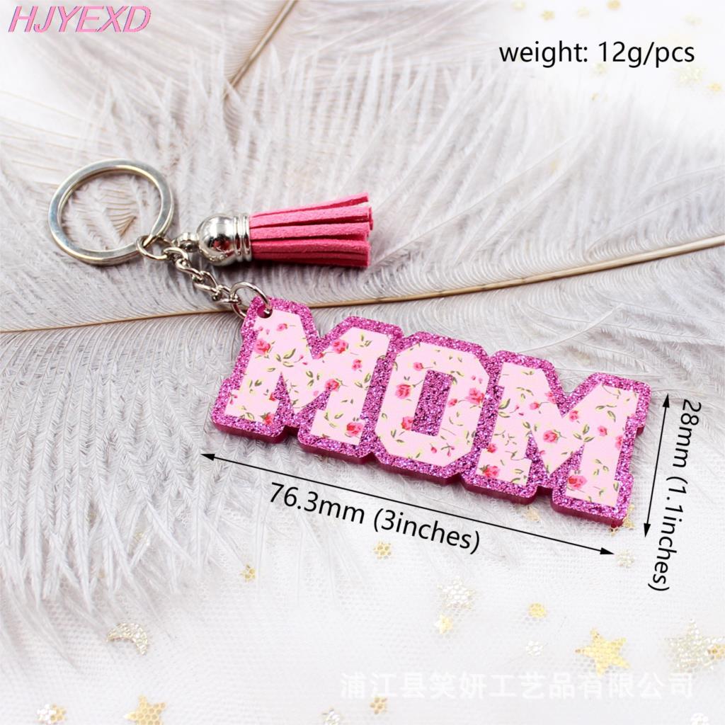 Wholesale 10pcs MOM Mother's Day Gift Acrylic Keychain ACC-KC-XiaoYan012
