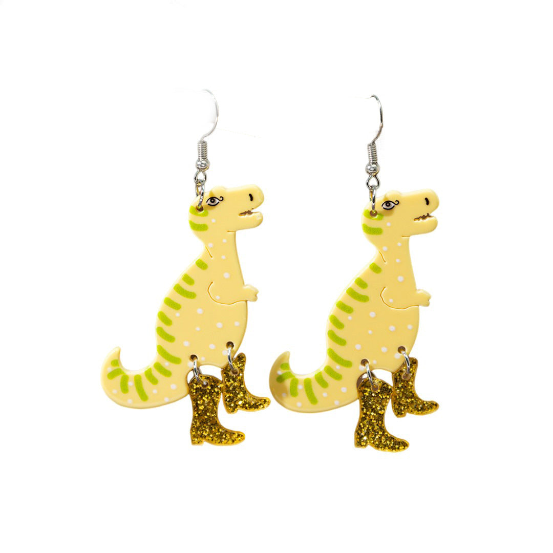 Wholesale Cute funny cartoon frog acrylic chicken earrings