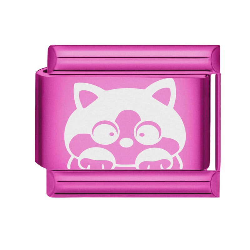 Wholesale 9mm Italian Charm Starter Bracelets DIY square Single Section Creative Stainless Steel Composable Bracelet