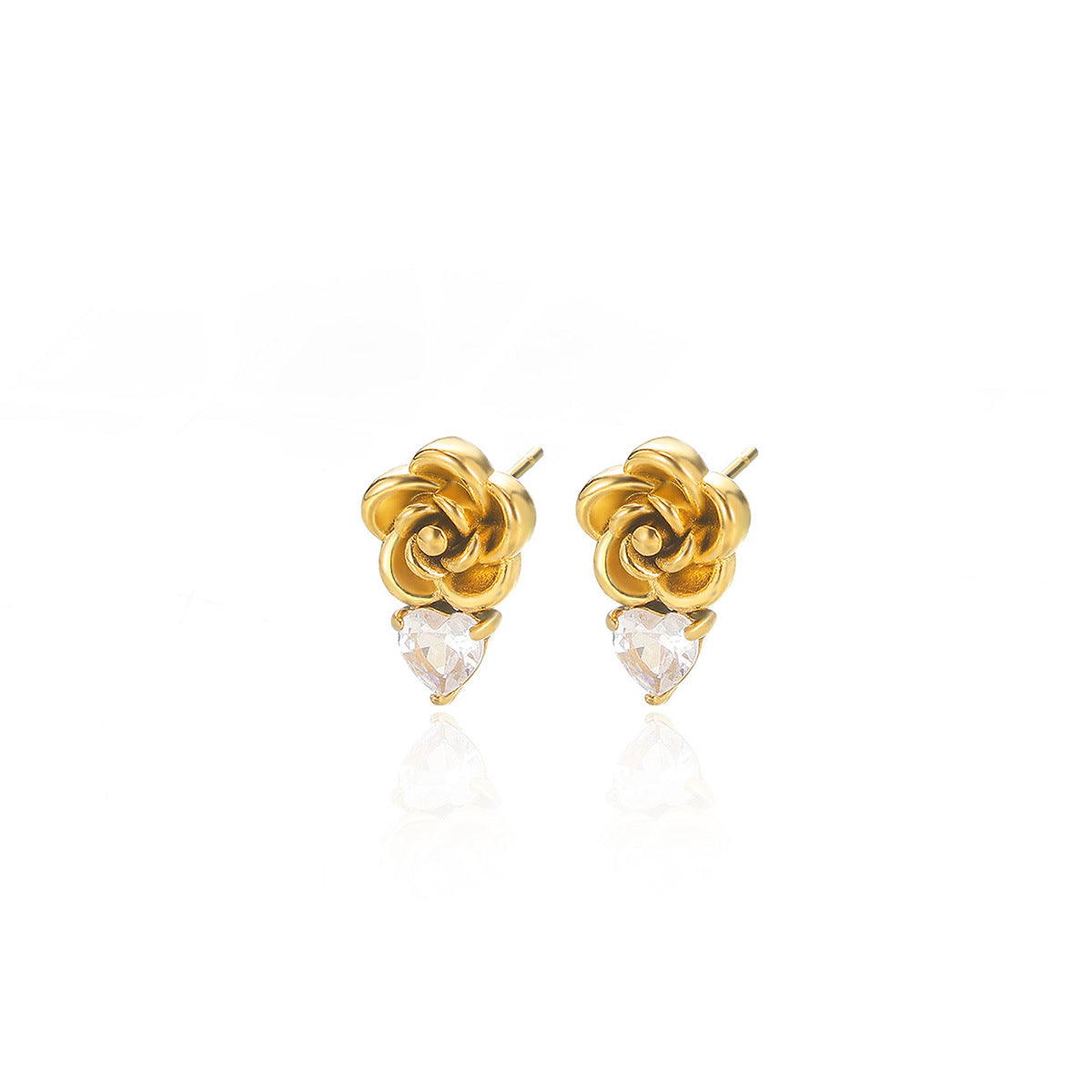 Wholesale Stainless steel man-made pearl earrings