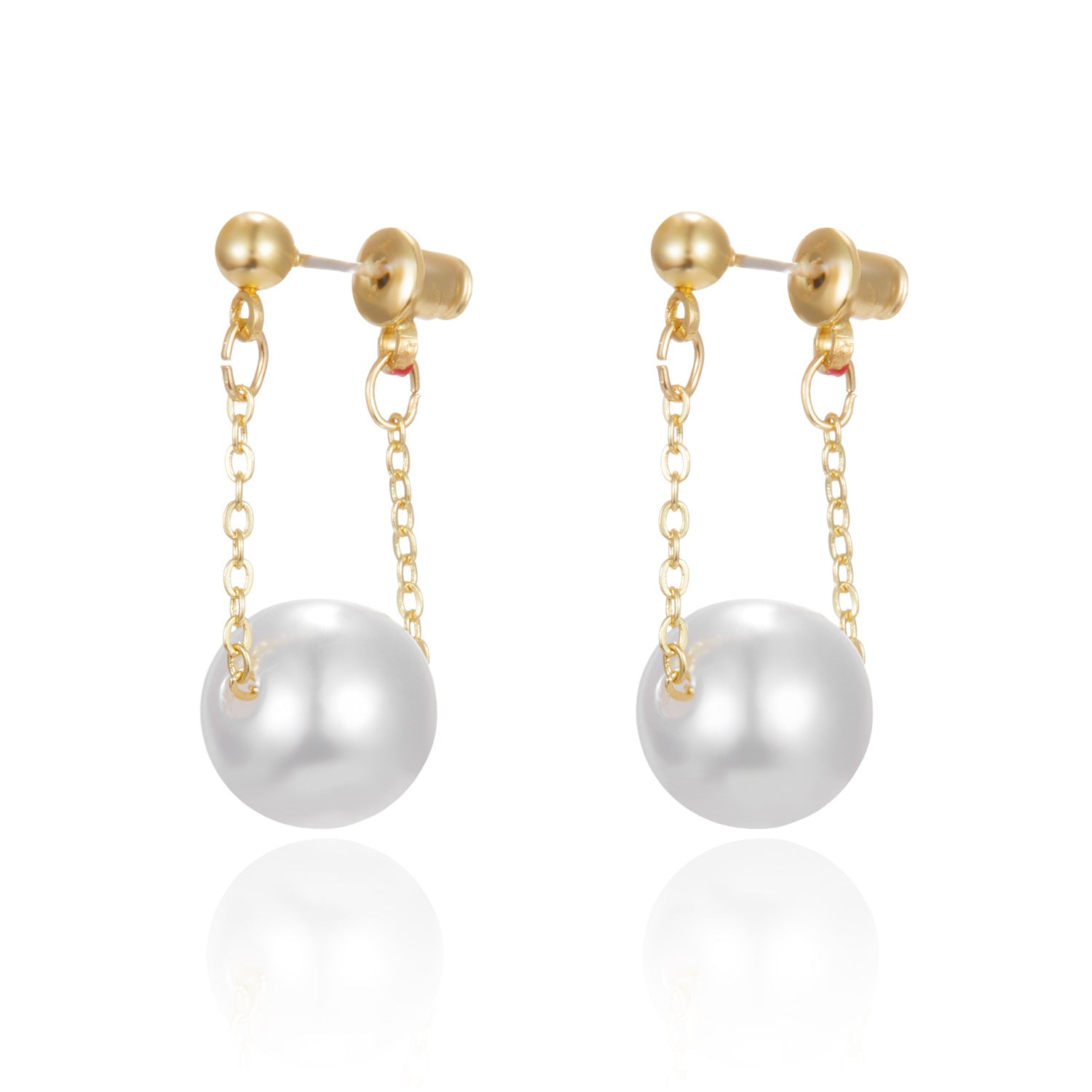 Wholesale  pearl earrings fashion twist shaped champagne color pearl earrings
