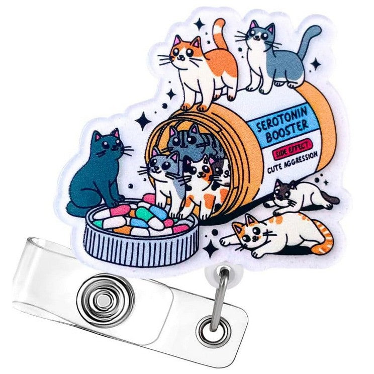 Wholesale Acrylic Fun Zoo Undersea Theme Badge Reel Keychain